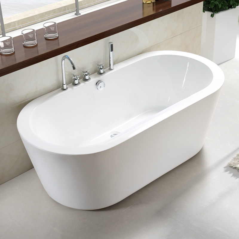 Bồn tắm nằm 4 góc bo tròn acrylic cao cấp 1m7 - NH1016